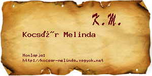 Kocsár Melinda névjegykártya