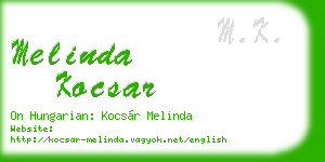 melinda kocsar business card